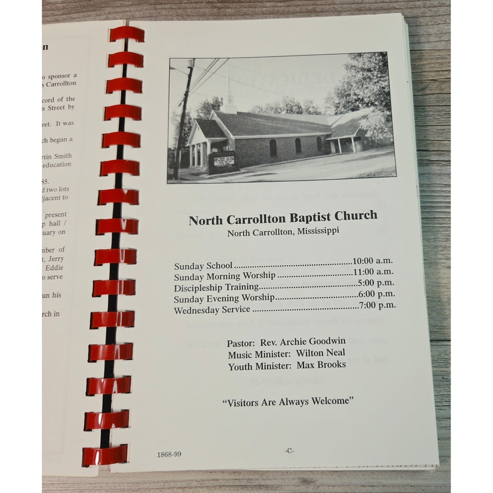 Feeding the Flock Cookbook North Carrollton Baptist Church Mississippi VG - Picture 4 of 9